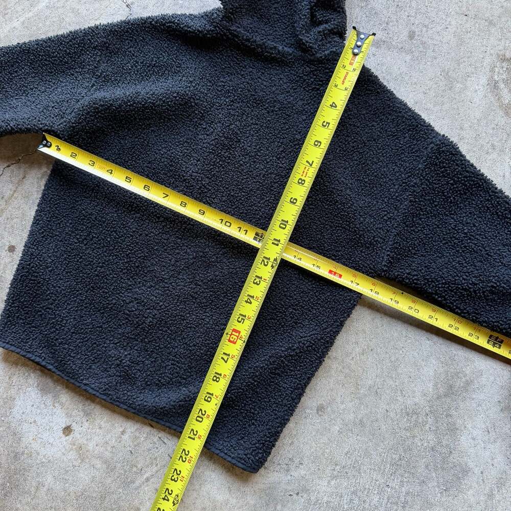 Nike Full Zip Sherpa Fleece Jacket Black Hoodie Small - Picture 5 of 6